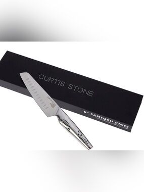 Curtis Stone 6" Japanese Steel Santoku Knife in Gift Box New in Box
